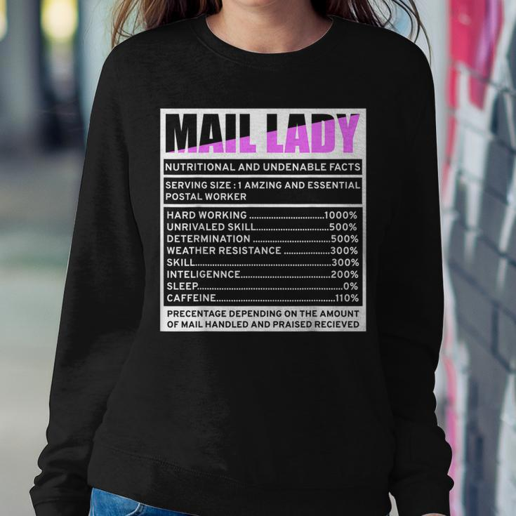 Mail Lady Nutritional Fact Funny Parcel Carrier Outfit Sweatshirt Gifts for Her