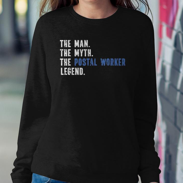 Man Myth Postal Worker Legend Mail Post Funny Sweatshirt Gifts for Her