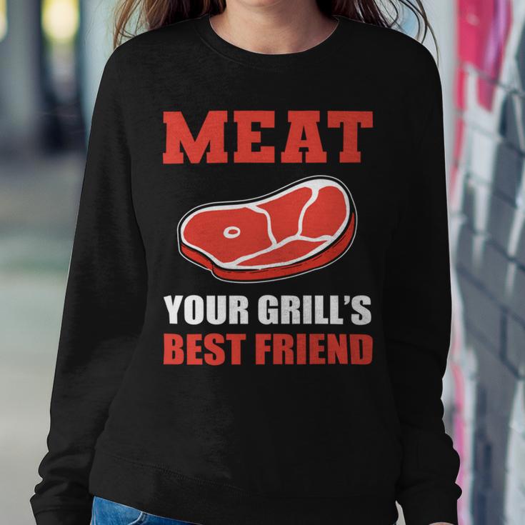 Meat Your Grill’S Best Friend Butcher Chef Cook Bbq Sweatshirt Gifts for Her