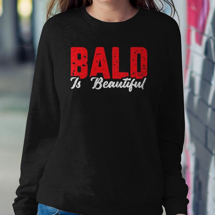 Mens Bald Beautiful Funny Graphic Sweatshirt Gifts for Her