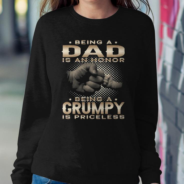 Mens Being A Dad Is An Honor Being A Grumpy Is Priceless Grandpa Sweatshirt Gifts for Her