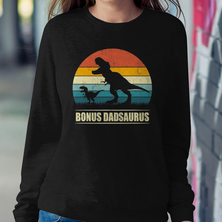 Mens Bonus Dadsaurusrex Dinosaur Bonus Dad Saurus Family Sweatshirt Gifts for Her