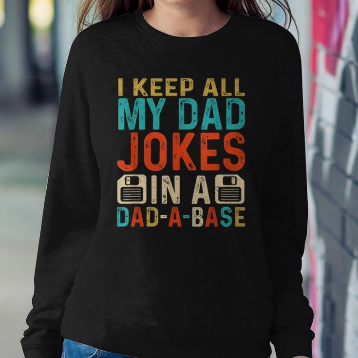 Mens Daddy Dad Jokes Dad A Base Database Fathers Day Sweatshirt Gifts for Her