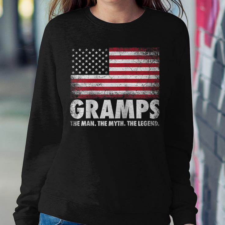 Mens Gramps The Man Myth Legend Fathers Day 4Th Of July Grandpa Sweatshirt Gifts for Her
