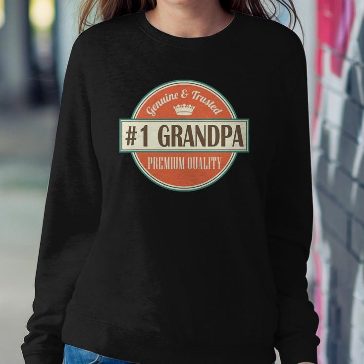 Mens Number 1 Grandpa 1 Grandfather Fathers Day Gift Sweatshirt Gifts for Her
