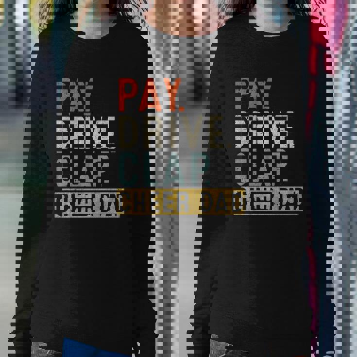 Mens Pay Drive Clap Cheer Dad Cheerleading Father Day Cheerleader Sweatshirt Gifts for Her
