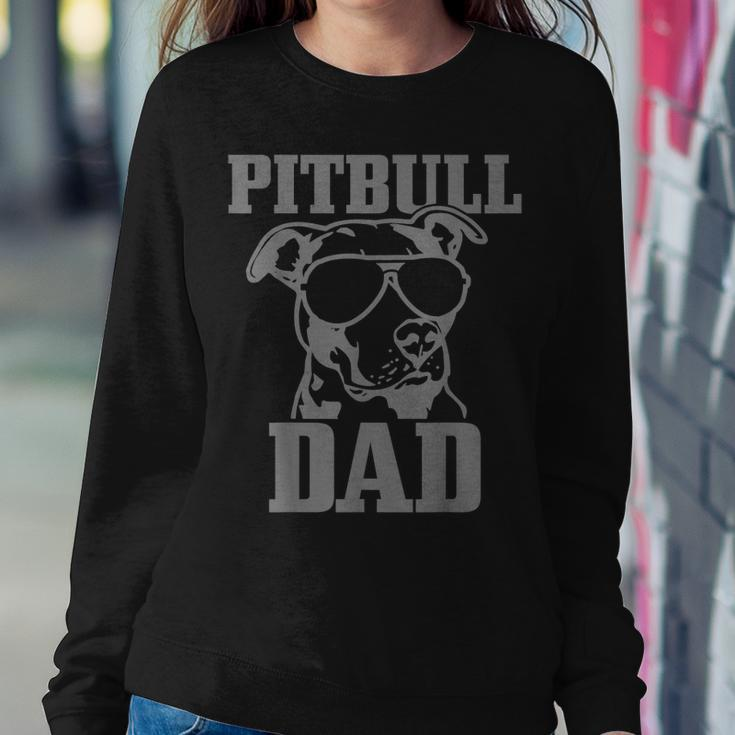 Mens Pitbull Dad Funny Dog Pitbull Sunglasses Fathers Day Pitbull  V3 Sweatshirt Gifts for Her