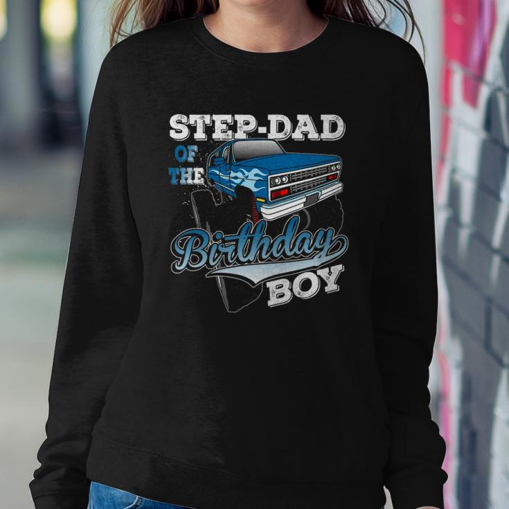 Mens Step-Dad Of The Birthday Boy Monster Truck Birthday Sweatshirt Gifts for Her