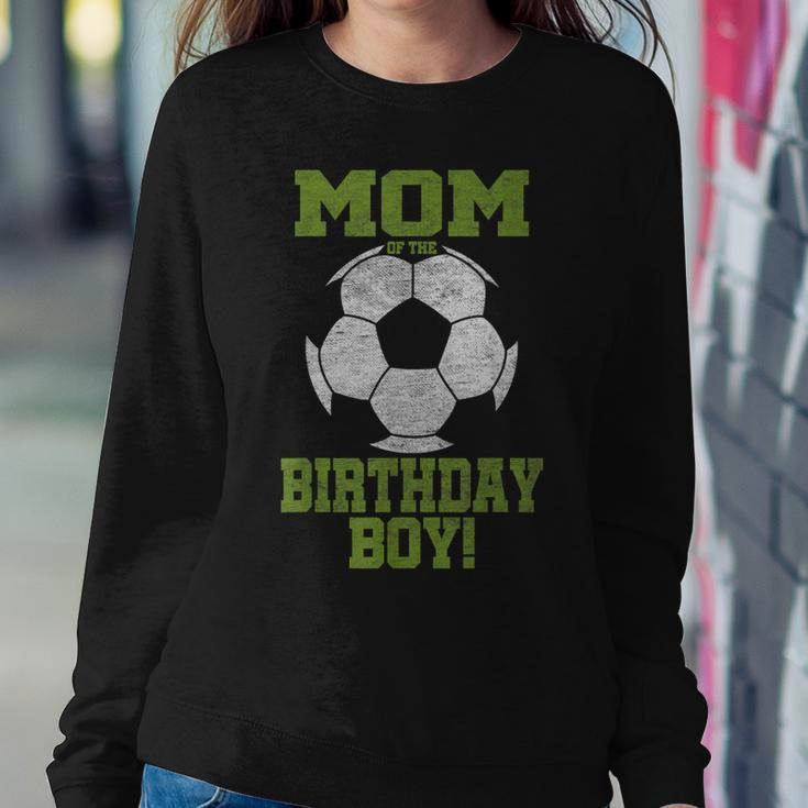 Mom Of The Birthday Boy Soccer Lover Vintage Retro Sweatshirt Gifts for Her