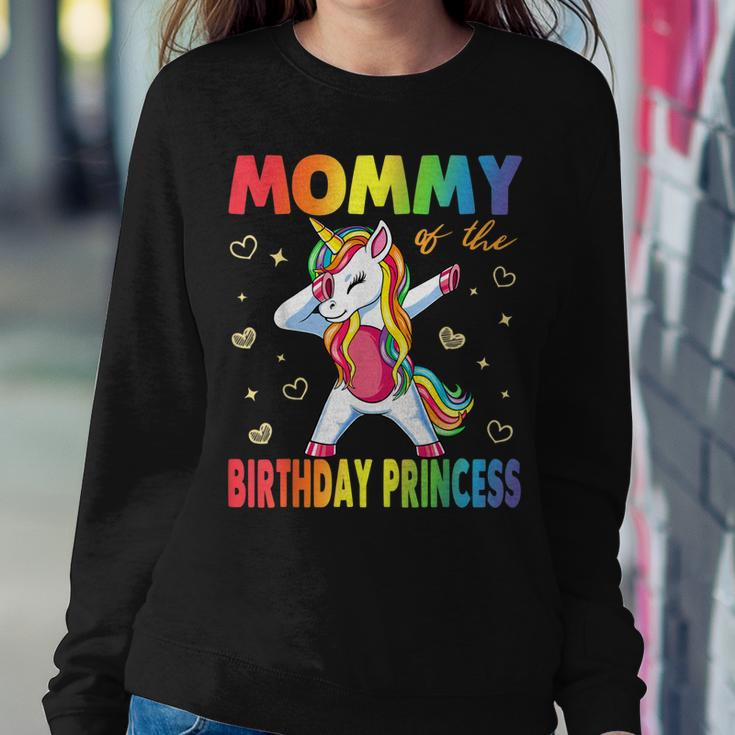 Mommy Of The Birthday Princess Girl Dabbing Unicorn Mom Sweatshirt Gifts for Her