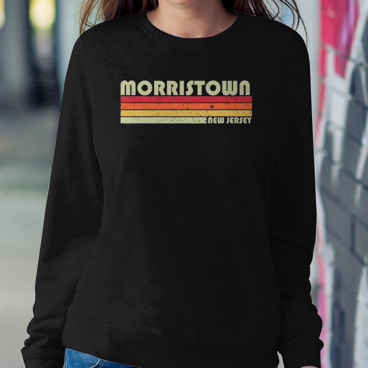 Morristown Nj New Jersey Funny City Home Roots Gift Retro Sweatshirt Gifts for Her