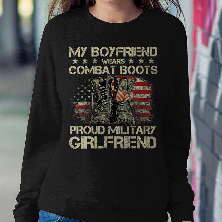 My Boyfriend Wears Combat Boots Proud Military Girlfriend T-Shirt Sweatshirt Gifts for Her