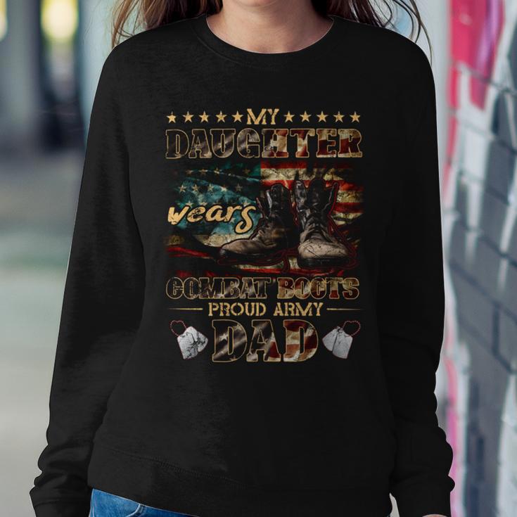 My Daughter Wears Combat Boots Proud Army Dad Sweatshirt Gifts for Her