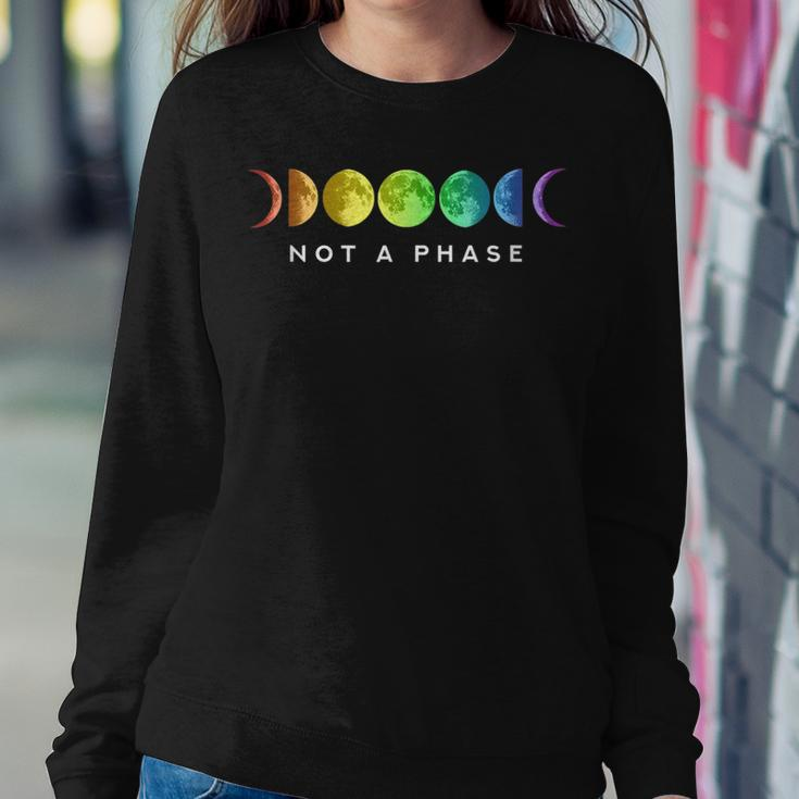 Not A Phase Moon Lgbt Gay Pride Sweatshirt Gifts for Her