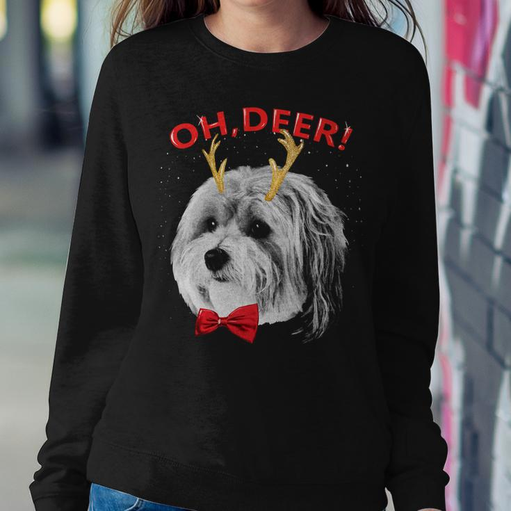 Oh Deer Havanese Xmas Red Bowtie V3 Sweatshirt Gifts for Her