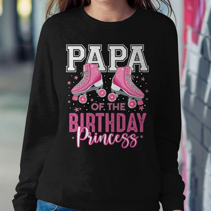 Papa Of The Birthday Princess Roller Skating B-Day Matching Sweatshirt Gifts for Her