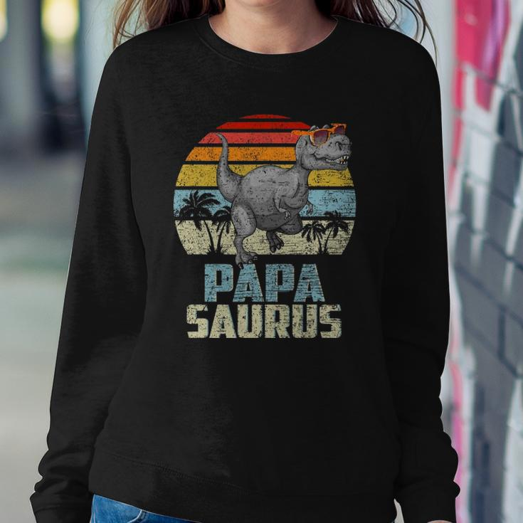 Papasaurus Rex Dinosaur Papa Saurus Family Matching Sweatshirt Gifts for Her