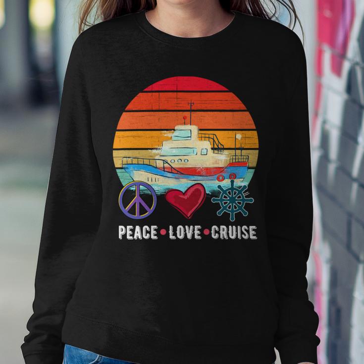 Peace Love Cruising Family Cruise Vacation Matching Gift V2 Sweatshirt Gifts for Her