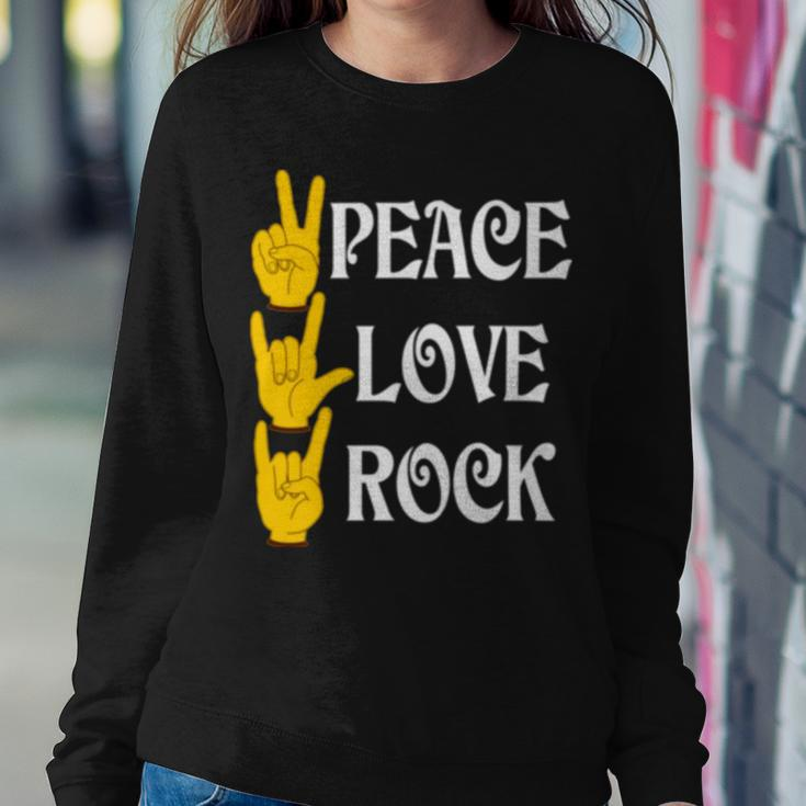 Peace Love Rock V3 Sweatshirt Gifts for Her