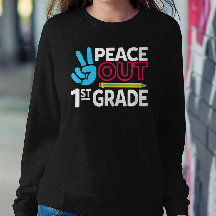 Peace Out 1St Grade Last Day Of School Teacher Girl Boy Sweatshirt Gifts for Her
