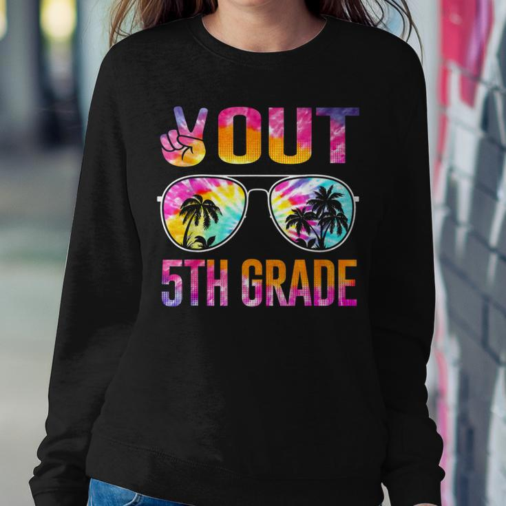 Peace Out 5Th Grade Tie Dye Graduation Last Day Of School Sweatshirt Gifts for Her