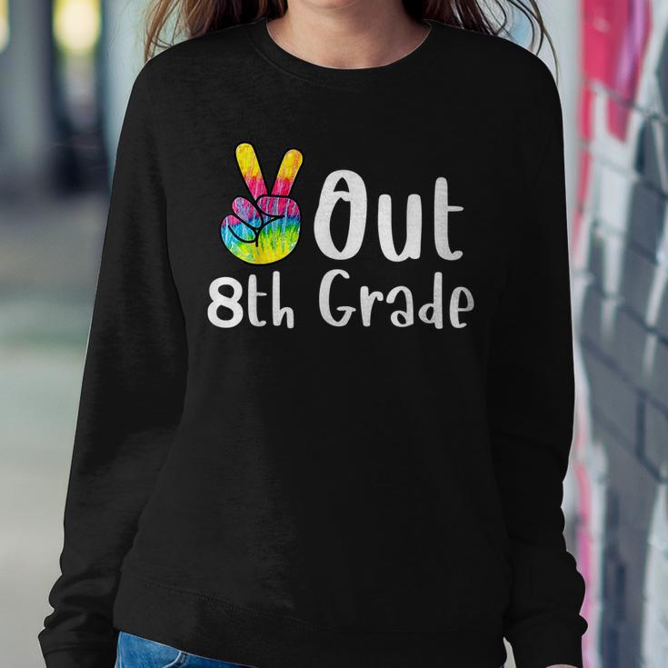 Peace Out 8Th Grade Tie Dye Graduation Class Of 2022 Virtual V2 Sweatshirt Gifts for Her