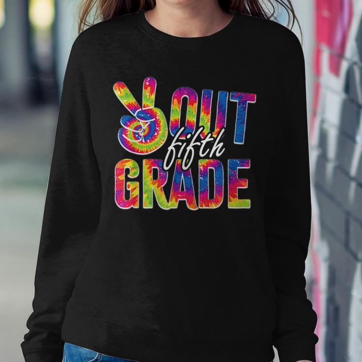 Peace Out Fifth Grade Tie Dye Funny Graduation 5Th Grade Sweatshirt Gifts for Her