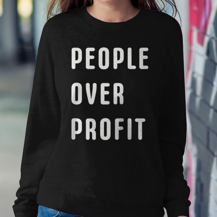 People Over Profit Anti Capitalism Protest Raglan Baseball Tee Sweatshirt Gifts for Her