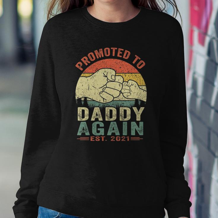 Promoted To Daddy Again Est2021 Fathers Day Sweatshirt Gifts for Her