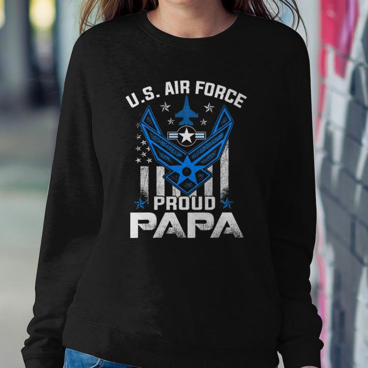 Proud Papa Us Air Force American Flag - Usaf Sweatshirt Gifts for Her