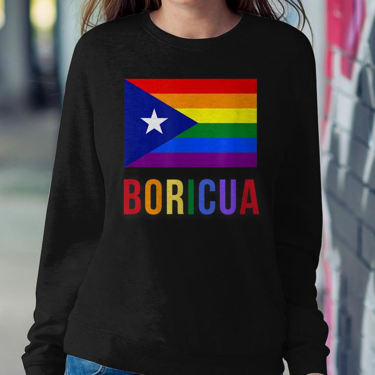 Puerto Rico Boricua Gay Pride Lgbt Rainbow Wepa Sweatshirt Gifts for Her
