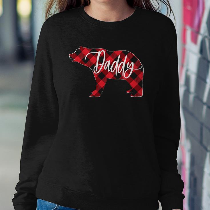 Red Buffalo Plaid Daddy Bear Matching Family Christmas Pj Sweatshirt Gifts for Her