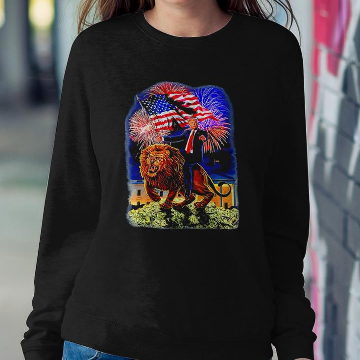 Republican President Donald Trump Riding War Lion Sweatshirt Gifts for Her