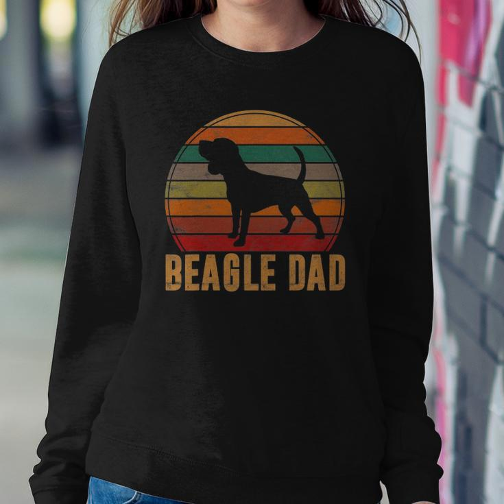 Retro Beagle Dad Gift Dog Owner Pet Tricolor Beagle Father Sweatshirt Gifts for Her