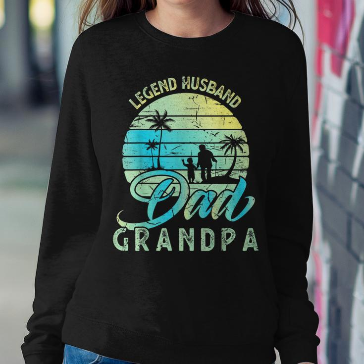 Retro Fathers Day Dad The Legend Husband Dad Grandpa Sweatshirt Gifts for Her