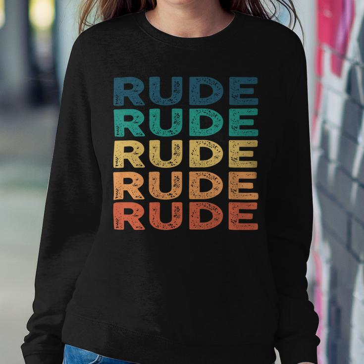 Rude Name Shirt Rude Family Name Sweatshirt Gifts for Her