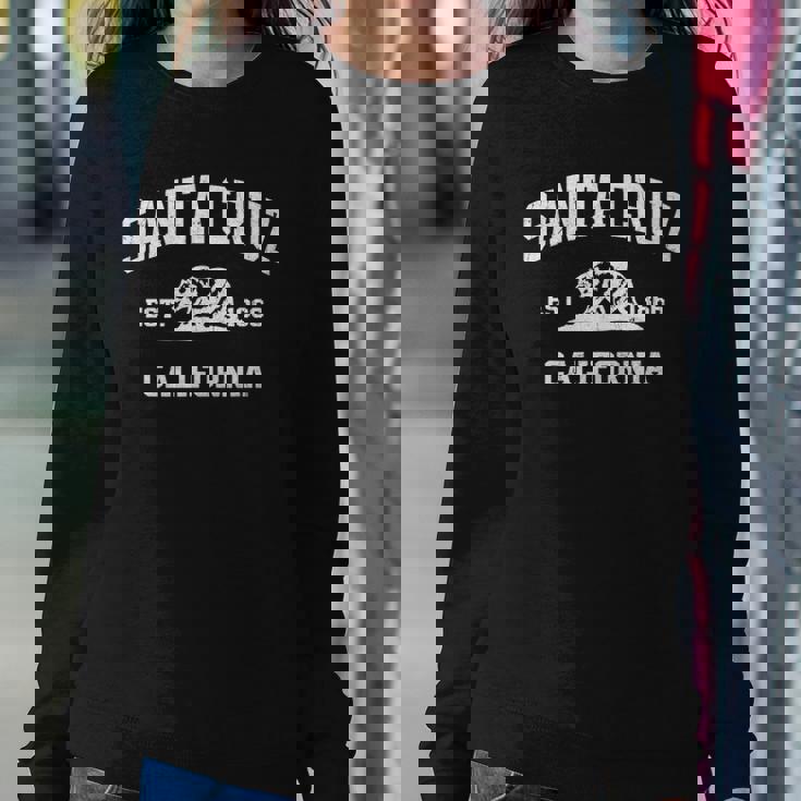 Santa Cruz California Ca Vintage State Athletic Style Sweatshirt Gifts for Her