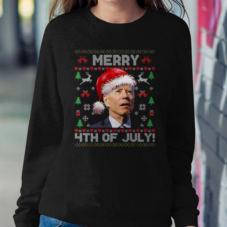 Santa Joe Biden Merry 4Th Of July Ugly Christmas Sweatshirt Gifts for Her