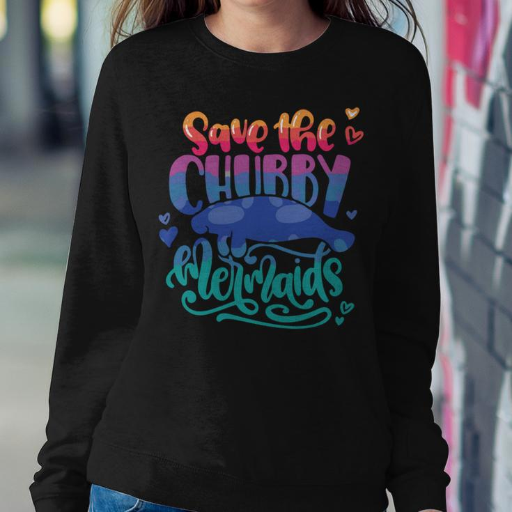 Save The Chubby Mermaids Funny Mermaid Sweatshirt Gifts for Her