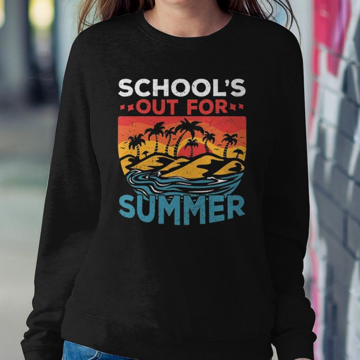 Schools Out For Summer Teacher Cool Retro Vintage Last Day Sweatshirt Gifts for Her