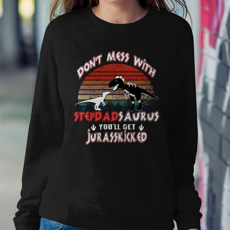 Stepdad Dinosaur Sweatshirt Gifts for Her