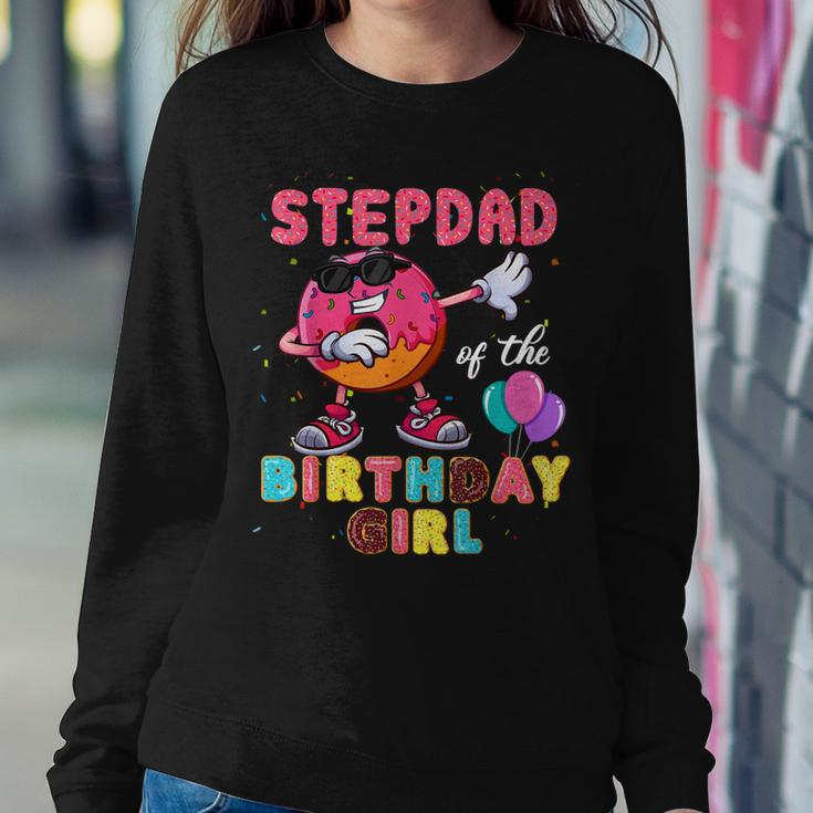 Stepdad Of The Birthday Girl Donut Dab Birthday Sweatshirt Gifts for Her