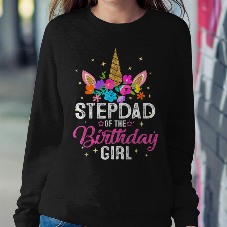 Stepdad Of The Birthday Girl Mother Gift Unicorn Birthday Sweatshirt Gifts for Her