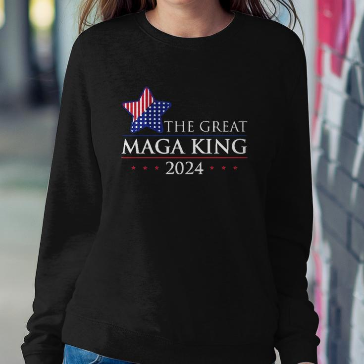 The Great Maga King Trump 2024 Proud Ultra Maga Sweatshirt Gifts for Her