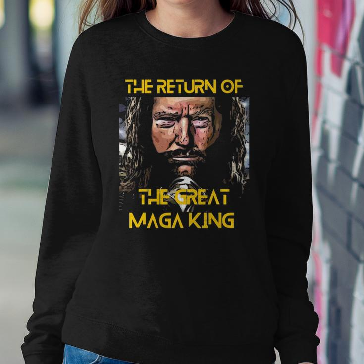 The Return Of The Great Maga King Ultra Maga Trump Design Sweatshirt Gifts for Her