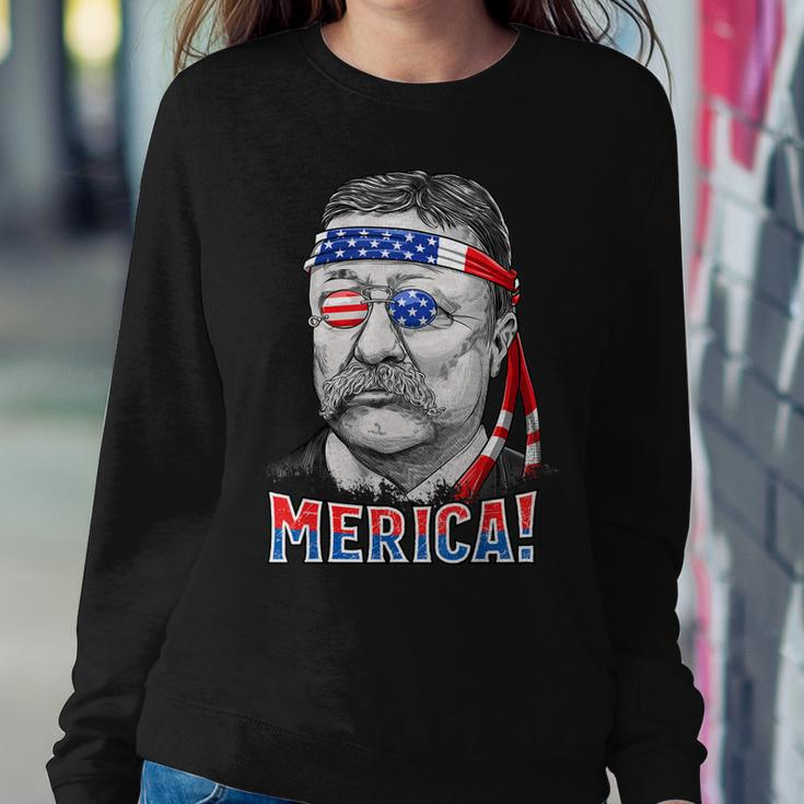 Theodore Roosevelt Merica 4Th July Men Usa Us President Sweatshirt Gifts for Her