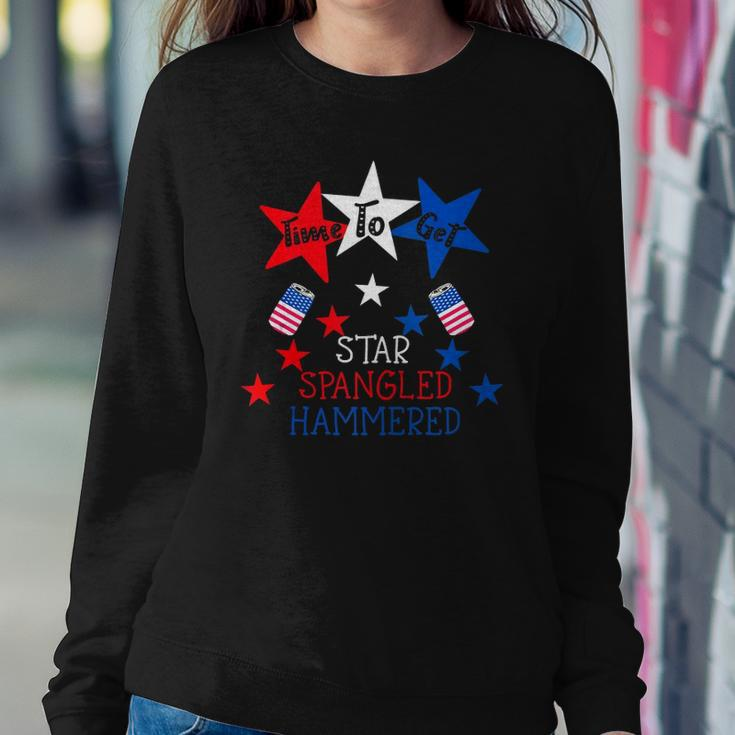 Time To Get Star Spangled Hammered 4Th Of July Drinking Gift Sweatshirt Gifts for Her