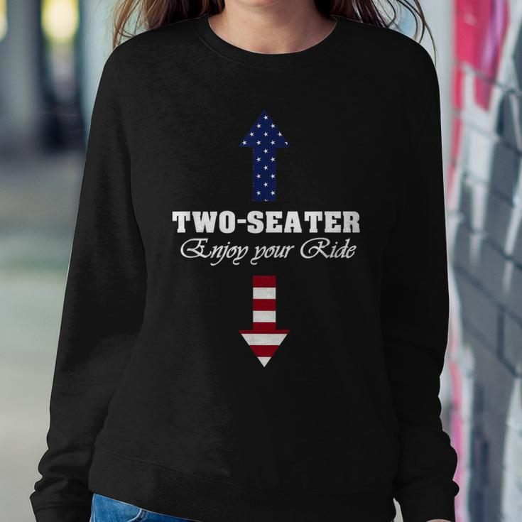Two Seater Dad Joke American Flag 4Th Of July Motorbiking V2V3 Sweatshirt Gifts for Her