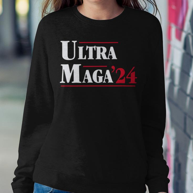 Ultra Maga Retro Style Red And White Text Sweatshirt Gifts for Her
