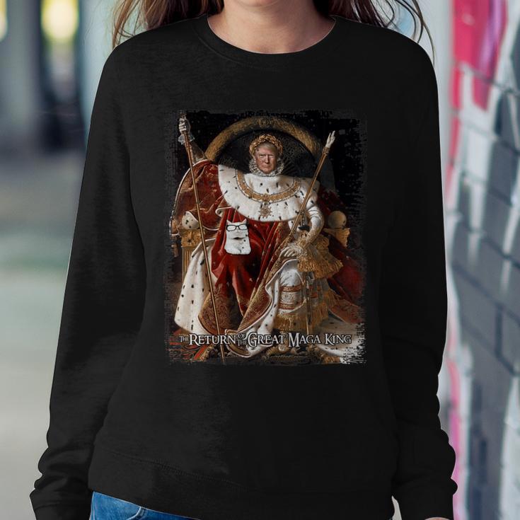 Ultra Maga The Return Of The Great Maga King Fun Trump Sweatshirt Gifts for Her